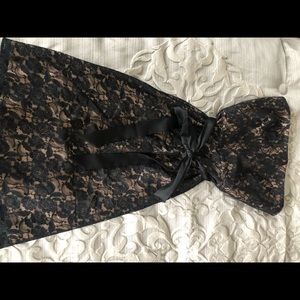 Black lace strapless dress, excellent condition